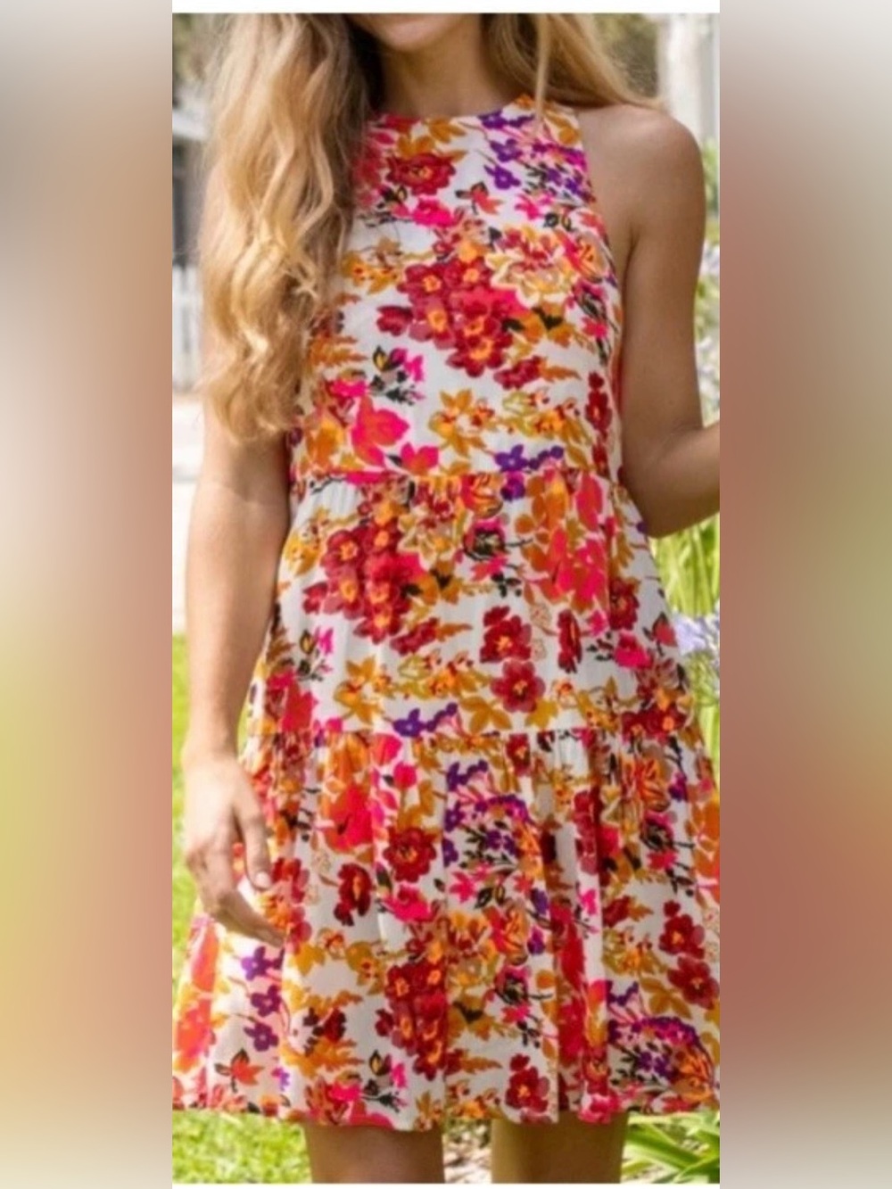 Floral halter dress